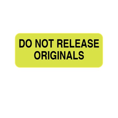 Information Labels - Do Not Release 5/16 X 1-1/4 Flr Chart W/Black